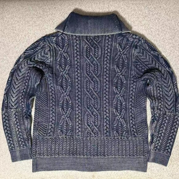 Polo Ralph Lauren Men's Double RL Aran-Knit Vintage Cotton Cardigan - Picture 4 of 14